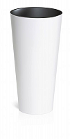 Горшок пластиковый Prosperplast Tubus slim 2 в 1 круглый 15,5л белый (74947-449)