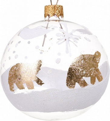 Куля новорічна Золота серія d 80 мм в асортименті