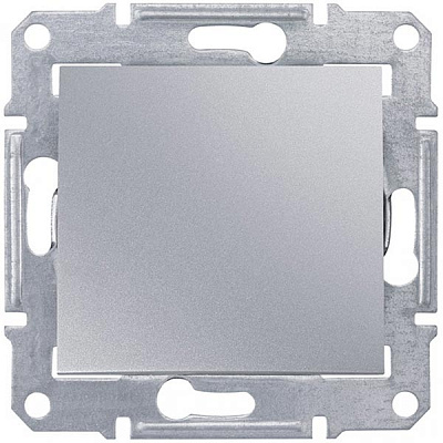 Выключатель перекрестный одноклавишный Schneider Electric Sedna без подсветки 10 А 250В IP20 алюминий SDN0500160