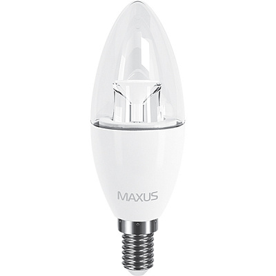 Лампа світлодіодна Maxus CL-C C37 6 Вт E14 4100 К 220 В прозора 1-LED-532