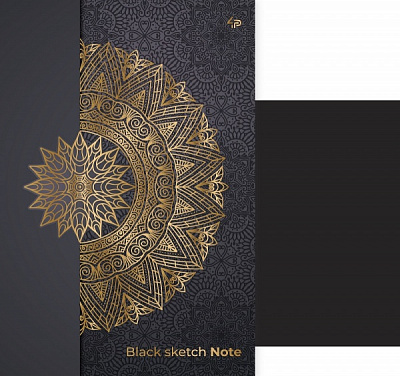 Скетчбук Black sketch note mandala A5 Profiplan