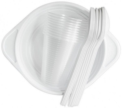 Набор Пластимир миска + ложка стол. + стакан 10 шт.