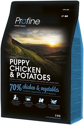 Корм Profine сухой для щенков и молодых собак Puppy Chicken курица и картофель 3 кг