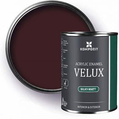 Емаль акрилова Kompozit VELUX 139 шоколад шовковистий мат 0,75л