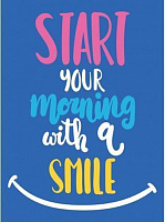Постер «Почни свій ранок з пoсмішки» синій