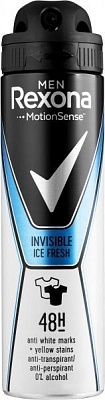 Антиперспірант для чоловіків Rexona аерозоль Invisible ice проти білих слідів 150 мл