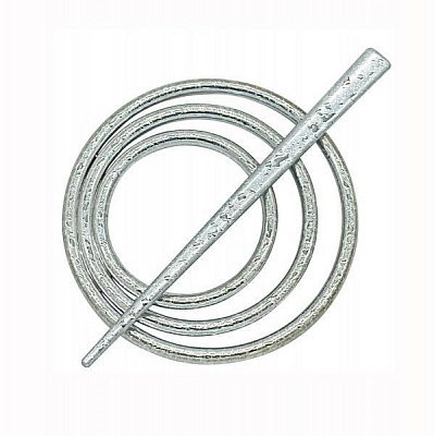 Заколка Коло d90 мм мокре срібло В0004-2а MISLT