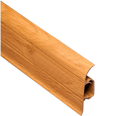 Плинтус-короб с коэкструзией ТІС 2500х56х18 мм дуб комо