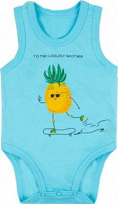 Боди для мальчика GABBI BD-22-2 р.68 бирюзовый 13110 