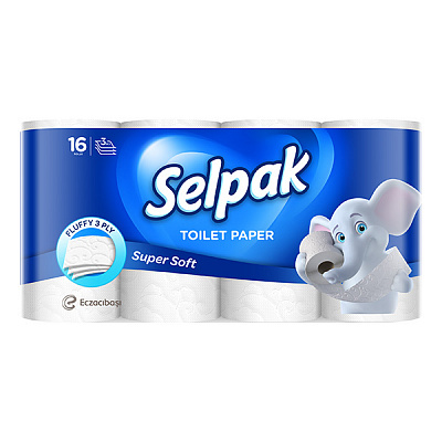 Туалетная бумага туалетная бумага Selpak Super Soft трехслойная 16 шт.