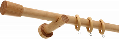 Карниз Vivendi одинарний укомплектований d28 мм 160 см натуральний