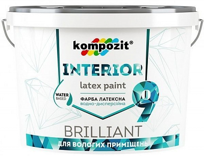 Краска Kompozit для откосов и влажных помещений белый 0,8л