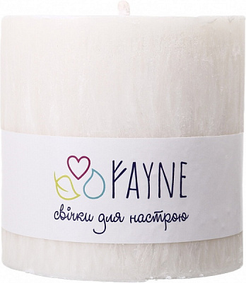 Свічка Циліндр пальмова бежева 10х10 см ТМ FAYNE