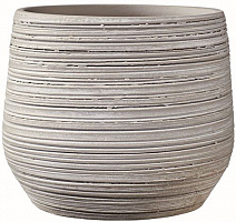 Кашпо керамическое Soendgen Ravenna круглый 5,6 л серый 