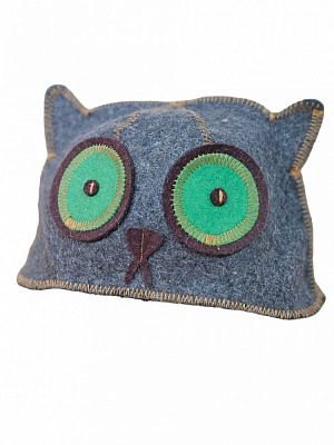 Шапка для сауны Sauna PRO КОТЯРА серый, натуральный войлок