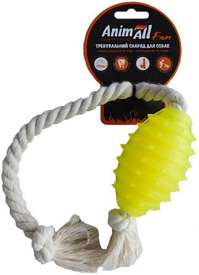 Іграшка для собак AnimAll Кістка 8 см жовта 88241