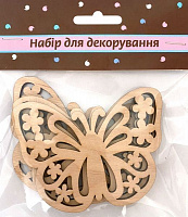 Декор із фанери Метелики ажурні 3 шт. Аплі-Краплі