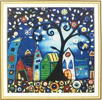 Набір для творчості Чарівне місто 30x30 см 188687 Діамантові ручки