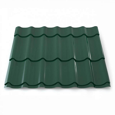Металлочерепица PSM 1180x1200 мм RAL 6005 зелёная