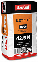 Цемент BauGut ШПЦ ІІІ/А-500 25 кг (CEM III/А 42,5 N)