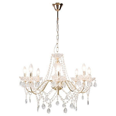 Люстра подвесная Victoria Lighting Nomi/SP8 8xE14 золотой 