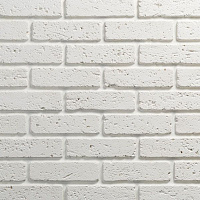Плитка гипсовая прямая Саватекс Декор Кирпич травертин белый 0,8 кв.м 
