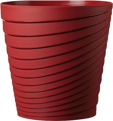 Горщик пластиковий DEROMA Слінкі круглий 25,3л вишня