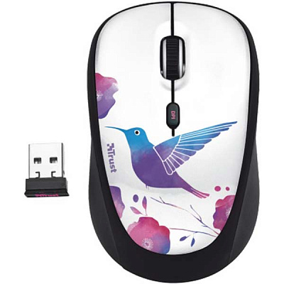 Мышь беспроводная Trust Yvi Wireless Mouse bird