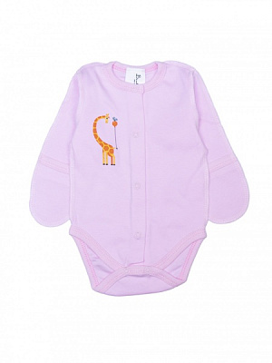 Боди детское для девочки Bambinelli Жираф с шариком р.56 розовый 