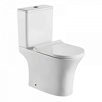 Унитаз-компакт VOLLE Cadiz Rimless нижний подвод с сиденьем Duroplast Slim slow-closing 1339.002000