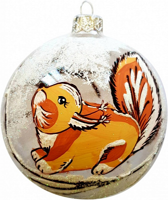 Куля новорічна Юріта Білка d 110 мм прозорий 100464G