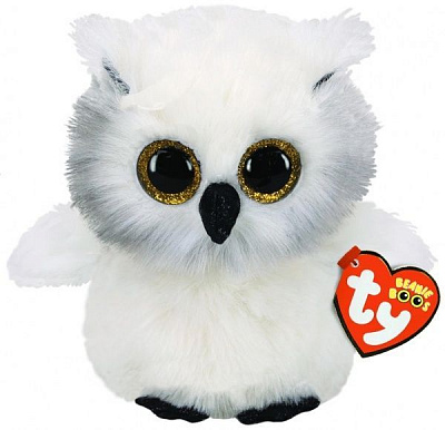 М'яка іграшка TY Beanie Boos Біла сова Austin 25 см 36480