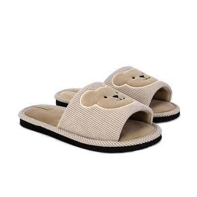 Тапки домашние Twins HS-VL вышивка/апликация bear 14141 р.40 бежевый