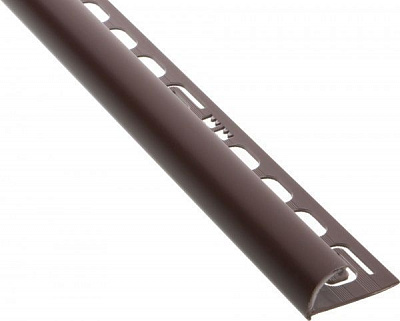 Кутник для плитки Salag зовнішній 10 ПВХ 9 мм 2,5м темно-коричневий
