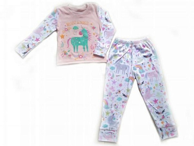 Пижама для девочек Маленькие люди №1 р.128-134 розовый 