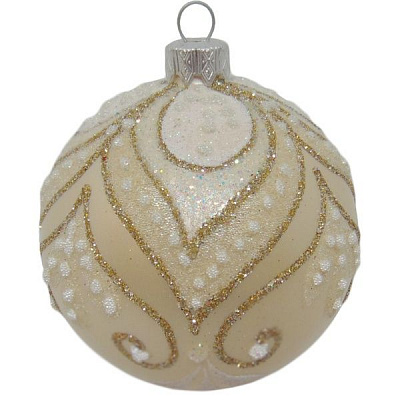 Куля новорічна скляна d80 перлинка 6775-1/31252260