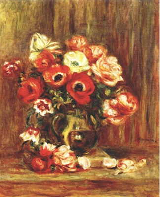 Набор для творчества со стразами Натюрморт с анемонами Худ. Pierre- Auguste Renoir 30х40 см GoToArt 