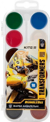 Фарби акварельні Transformers 12 кольорів TF19-061 KITE