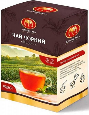 Чай черный Золотой Слон крепкий 4820186121216 80 г 