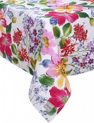 Скатерть Красочность 136x220 см белый с принтом La Nuit 