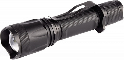 Светодиодный фонарик Quantum QM-FL1010 с zoom-фокусом серия Техно черный