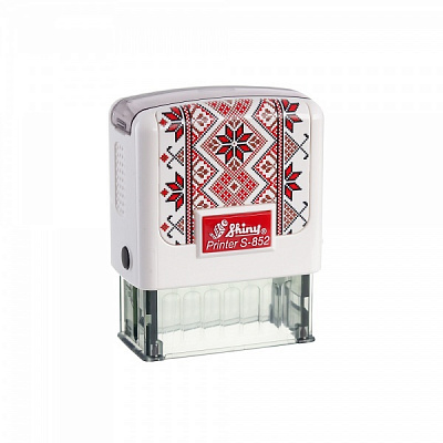 Оснастка для штампа «Згідно з оригіналом» S-852 14х38 мм белый корпус Shiny