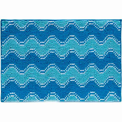 Килимок для ванної кімнати Dariana Хвиля, 55х80 см, блакитний
