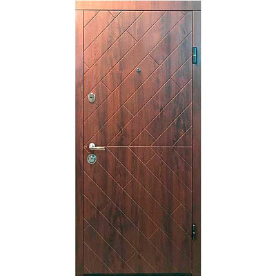 Дверь входная Министерство дверей КС-234 (улица) дуб темный 2050х860мм правая