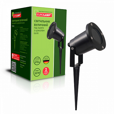 Ґрунтова підсвітка Eurolamp DECO garden SL-1xGU10 (black) 1xGU10 /чорний SL-1xGU10(black)