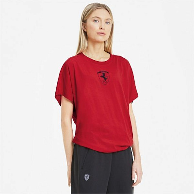 Футболка Puma Ferrari Wmn Big Shield Tee 59613502 XS червоний