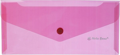 Папка-евроконверт на кнопке красная Nota Bene