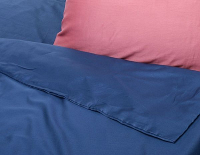Пододеяльник Solid 160x220 см синий Luna 