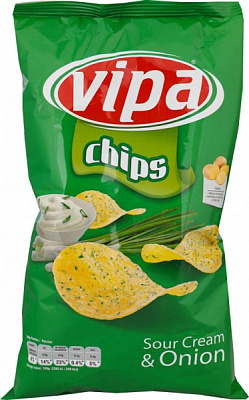 Чипсы VIPA Сметана и лук 140 г