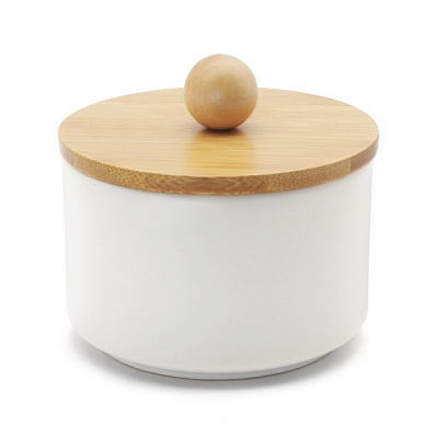 Емкость для хранения 650 мл KP-17 White/Wood MVM